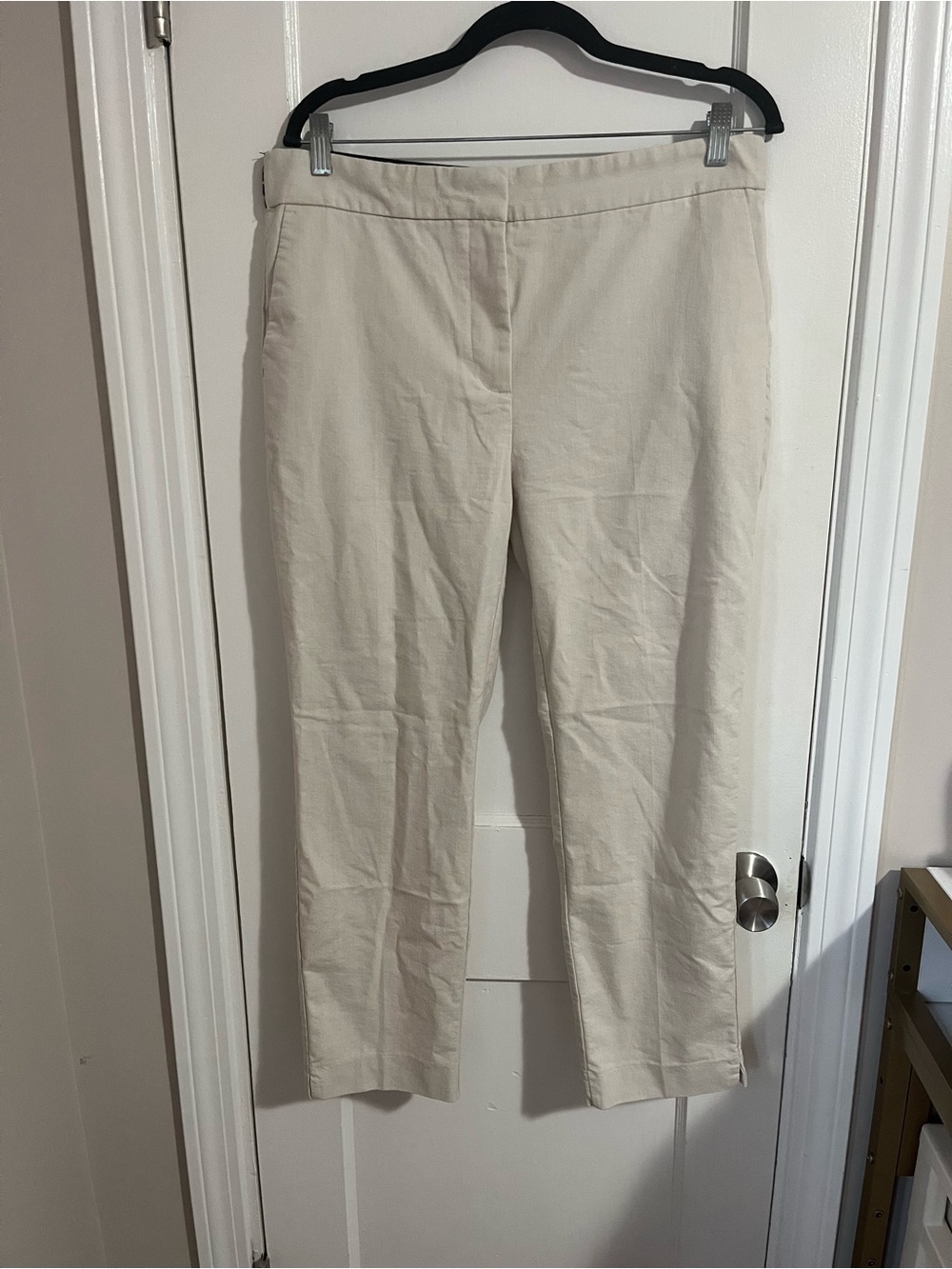 Zara Cream Straight-Leg Women's Pants